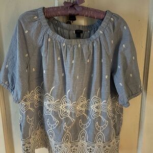 Talbots Blue Striped Skirt